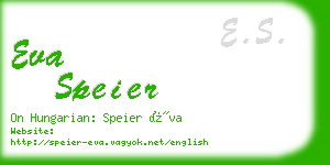 eva speier business card